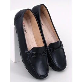 Klassische Slipper mit Lederinnensohle Debell Black schwarz 1