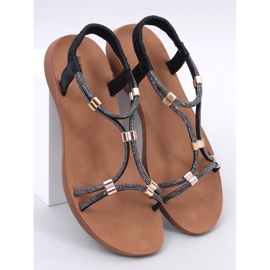 Weiche und bequeme schwarze Malcuis-Sandalen 1