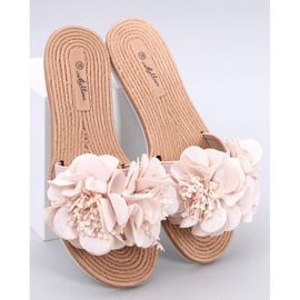 Weiche Flip-Flops mit Diaye-Beige-Blumen 1