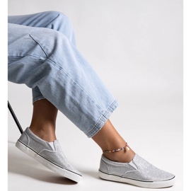 Silberglänzende Lublubah-Sneaker silber- 1