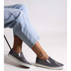 Schwarze, glänzende Lublubah-Sneaker 1