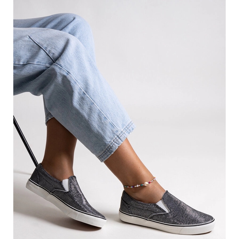 Schwarze, glänzende Lublubah-Sneaker 1