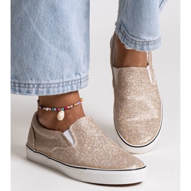 Goldglänzende Lublubah-Sneaker golden 1