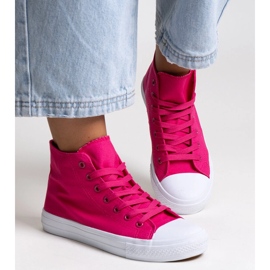 Bez marki Dunkelrosa Ghanem-High-Top-Sneaker 1