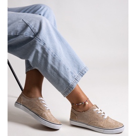 Goldglänzende Caroline-Sneaker golden 1