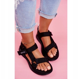 Damen Sandalen Big Star Schwarz FF274A600 schwarz 2