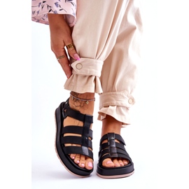 Vegane Klettsandalen für Damen ZAXY JJ285017 schwarz 1