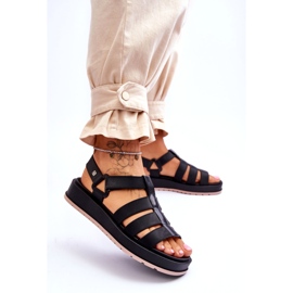 Vegane Klettsandalen für Damen ZAXY JJ285017 schwarz 2