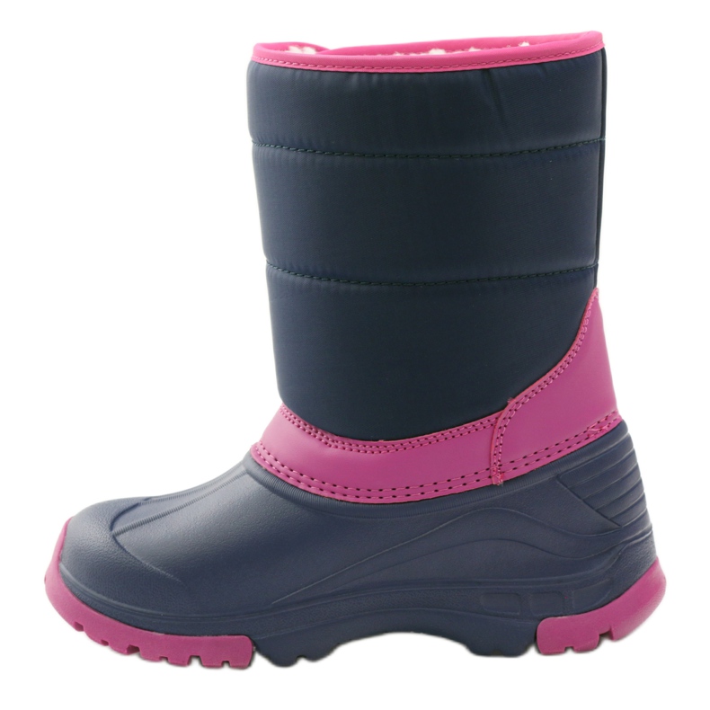 Winterstiefel superleichte American Club Stiefel navy blau rosa 1