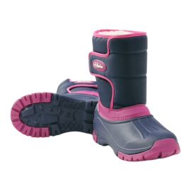 Winterstiefel superleichte American Club Stiefel navy blau rosa 2
