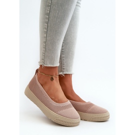 Damen-Slip-on-Plateau-Sneaker in Rosa von Pimadea 1