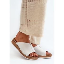 Bequeme Damen-Flip-Flops aus Öko-Leder Inblu GS0003I1 Weiß 2