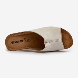 Bequeme Damen-Flip-Flops mit Keilabsatz Inblu NG000002 Beige 1