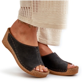 Bequeme Damen-Flip-Flops mit Keilabsatz Inblu NG000002 Schwarz 9
