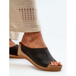 Bequeme Damen-Flip-Flops mit Keilabsatz Inblu NG000002 Schwarz 6
