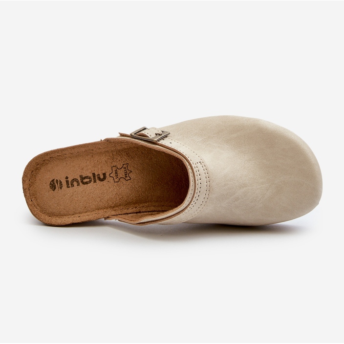 Damen-Clogs mit niedrigem Absatz Inblu BL000004 Beige 1