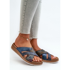 Bequeme leichte Damen-Flip-Flops Inblu GS000052 Marineblau 2