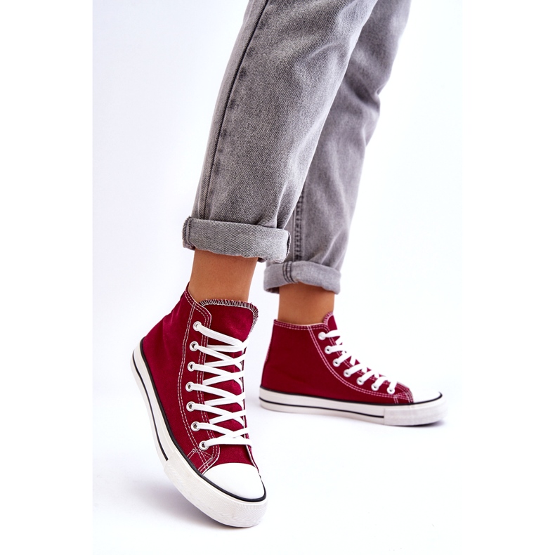 Damen-Sneaker Classic High Burgundy Remos rot 3