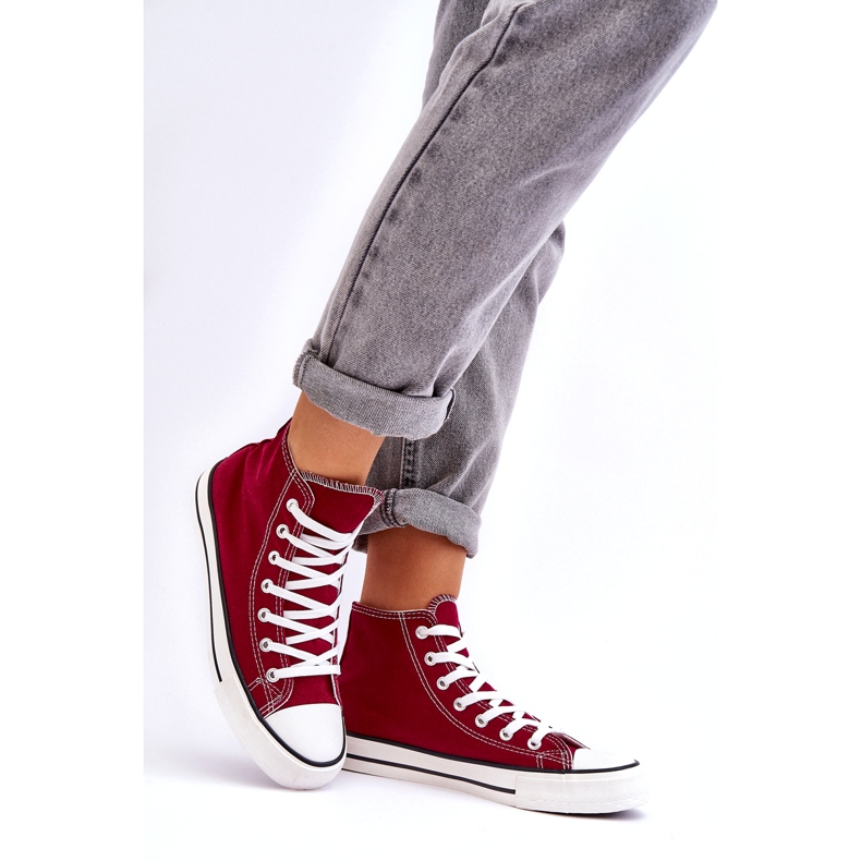 Damen-Sneaker Classic High Burgundy Remos rot 2