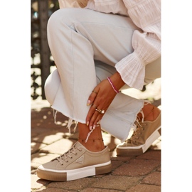 Niedrige Damen-Sneakers Braun Enalae 8