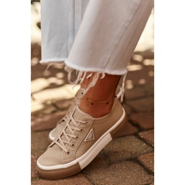 Niedrige Damen-Sneakers Braun Enalae 9