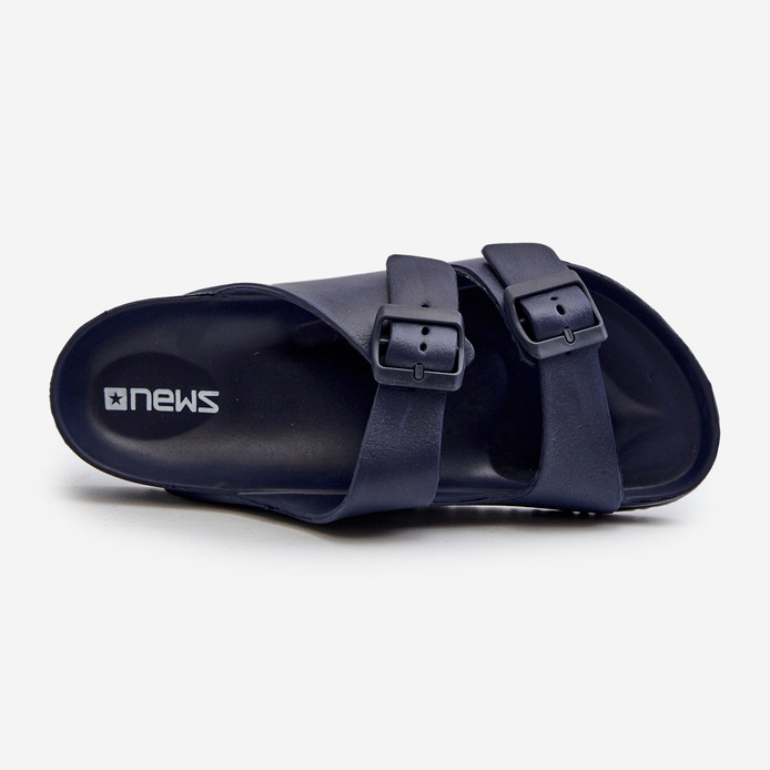 Herren-Flip-Flops aus leichtem Schaumstoff mit Schnallen, marineblau, Avatara 1