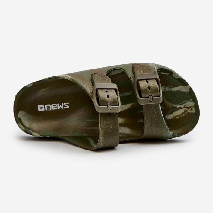 Leichte Jungen-Flip-Flops aus Schaumstoff mit Schnallen, dunkelgrün, Adirnaca 2