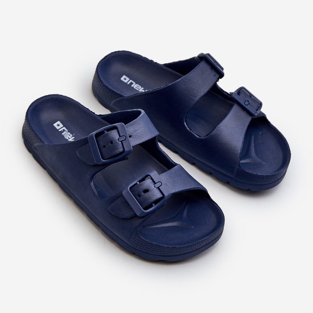 Leichte Jungen-Flip-Flops aus Schaumstoff mit Schnallen, marineblaues Adirnaca 2