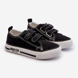 Kinder-Sneaker mit Klettverschluss Big Star LL374015 Schwarz 1