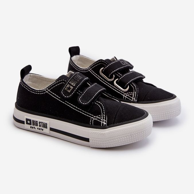 Kinder-Sneaker mit Klettverschluss Big Star LL374015 Schwarz 1
