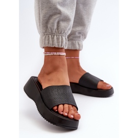 Damen-Flip-Flops mit Plateau und Keilabsatz in Schwarz von Vimarils 2