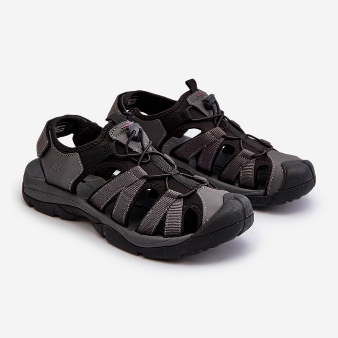 Bequeme Herrensandalen 4FRSS24FSANM058-23S Grau 2