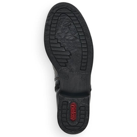 Lackleder Damen Jodhpur Stiefelette Rieker Z4965-90 schwarz 2