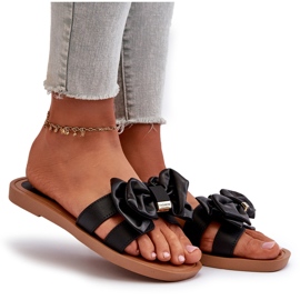 Damen-Flip-Flops mit Schleife in Schwarz von Rivarina 10