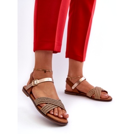 S.Barski MY923 Flache Damensandalen, Braun 1