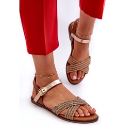 S.Barski MY923 Flache Damensandalen, Braun 2