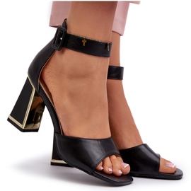 Elegante Damen-Sandalen mit hohem Absatz in Schwarz von Rosazara 5