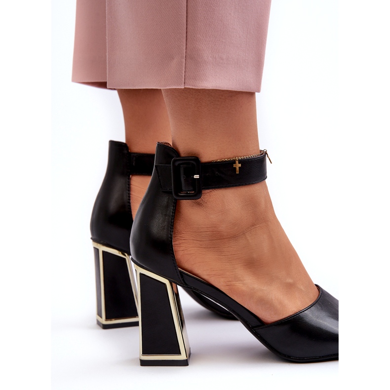 Elegante Damen-Sandalen mit hohem Absatz in Schwarz von Rosazara 3