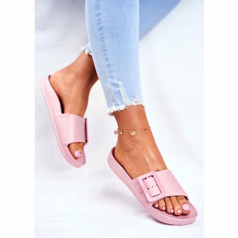 Damen Hausschuhe Big Star mit Schnalle Rosa FF274A387 4