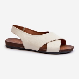 Zazoo 40407 Damen Ledersandalen, Hellbeige 3