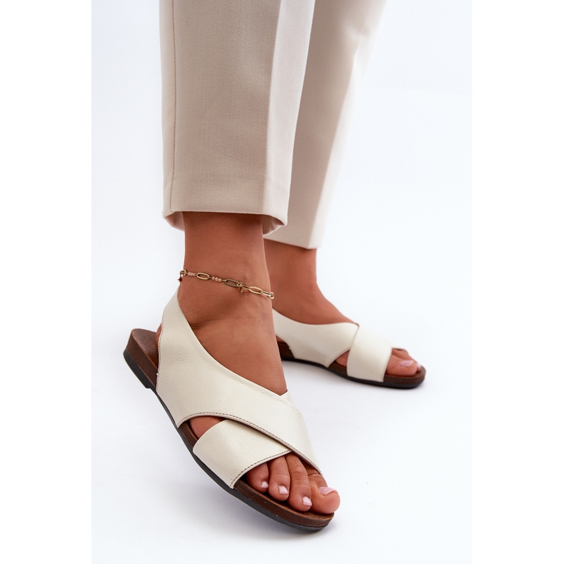 Zazoo 40407 Damen Ledersandalen, Hellbeige 2