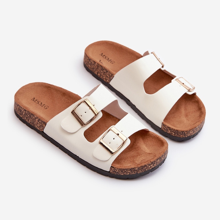 Damen-Slip-On-Flip-Flops mit Cortina-Sohle, weißes Cortina 1