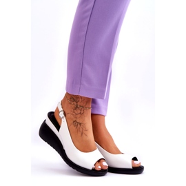 Frauensandalen auf Keil Sergio Leone SK853 Weiß 3