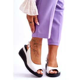 Frauensandalen auf Keil Sergio Leone SK853 Weiß 1