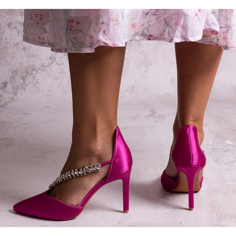 Sayida Stiletto-Pumps mit dekorativem Paillettenriemen rosa 1