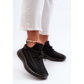 Schwarze Nelmarie Damen-Slip-On-Sportschuhe aus Stoff 2