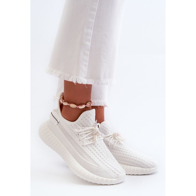 Damen-Slip-On-Sportschuhe aus Stoff, Weiß Nelmarie 1