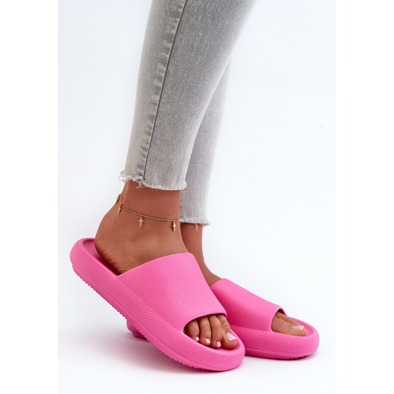 Damen-Flip-Flops aus leichtem Schaumstoff mit dicker Sohle, Rosa Querceria 1