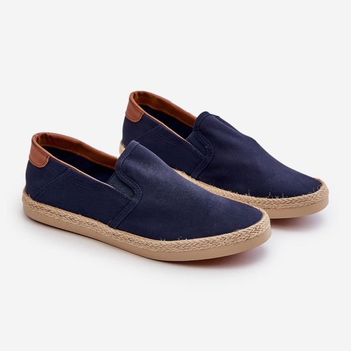 Herren-Espadrille-Sneaker mit Zopf, Marineblau Fenen 1
