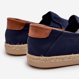 Herren-Espadrille-Sneaker mit Zopf, Marineblau Fenen 2